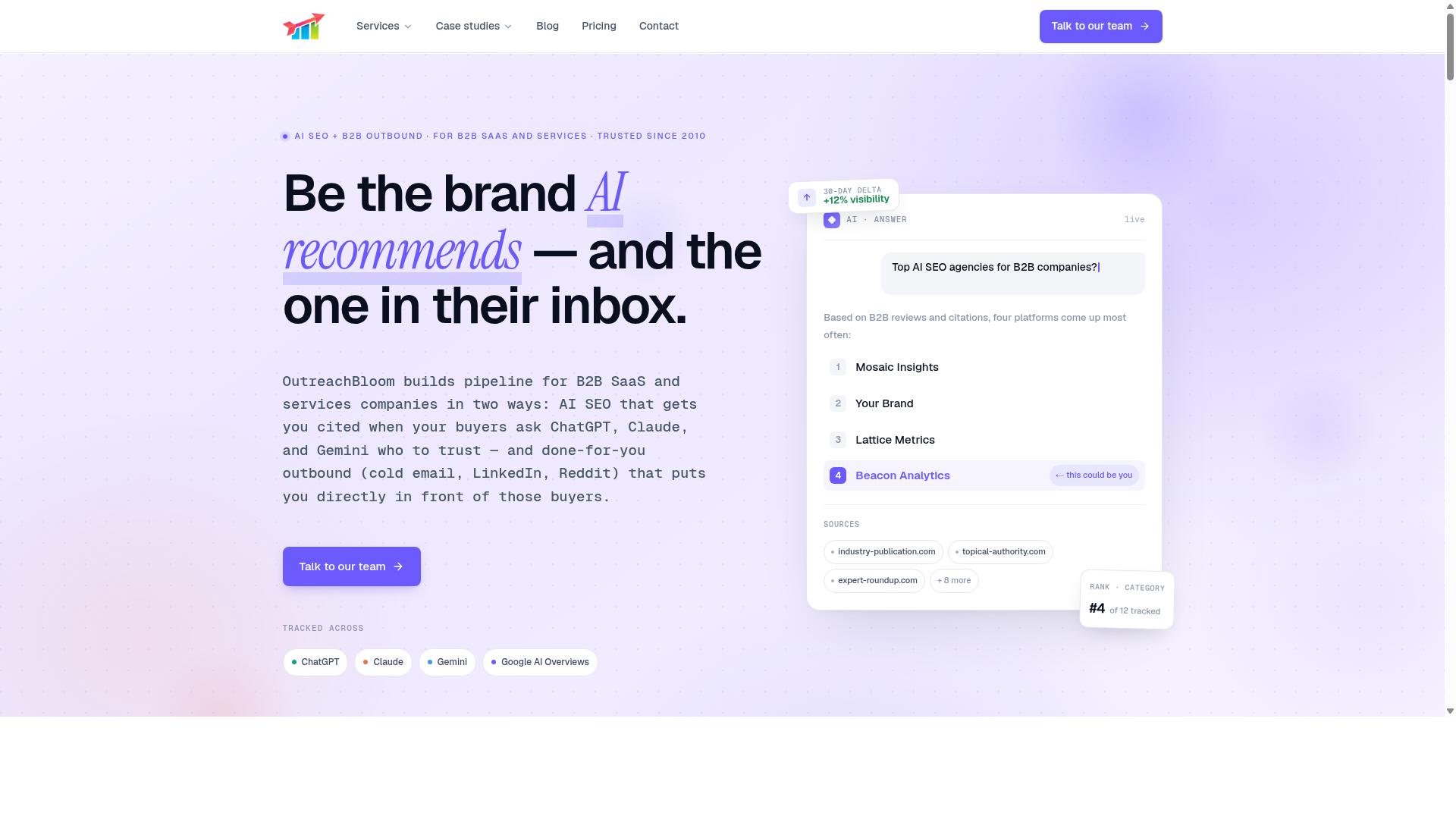 OutreachBloom website