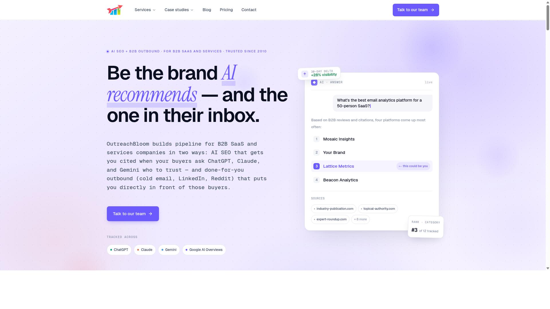 OutreachBloom website