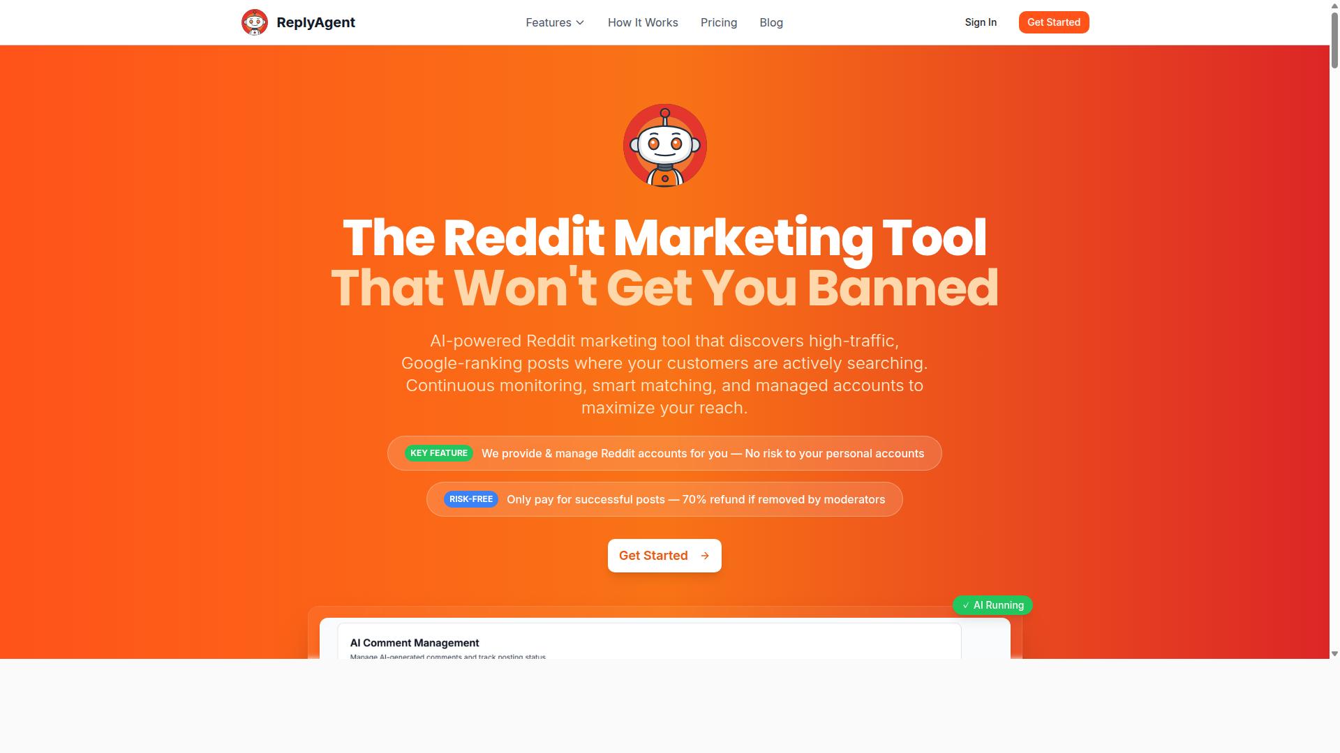 ReplyAgent.ai website