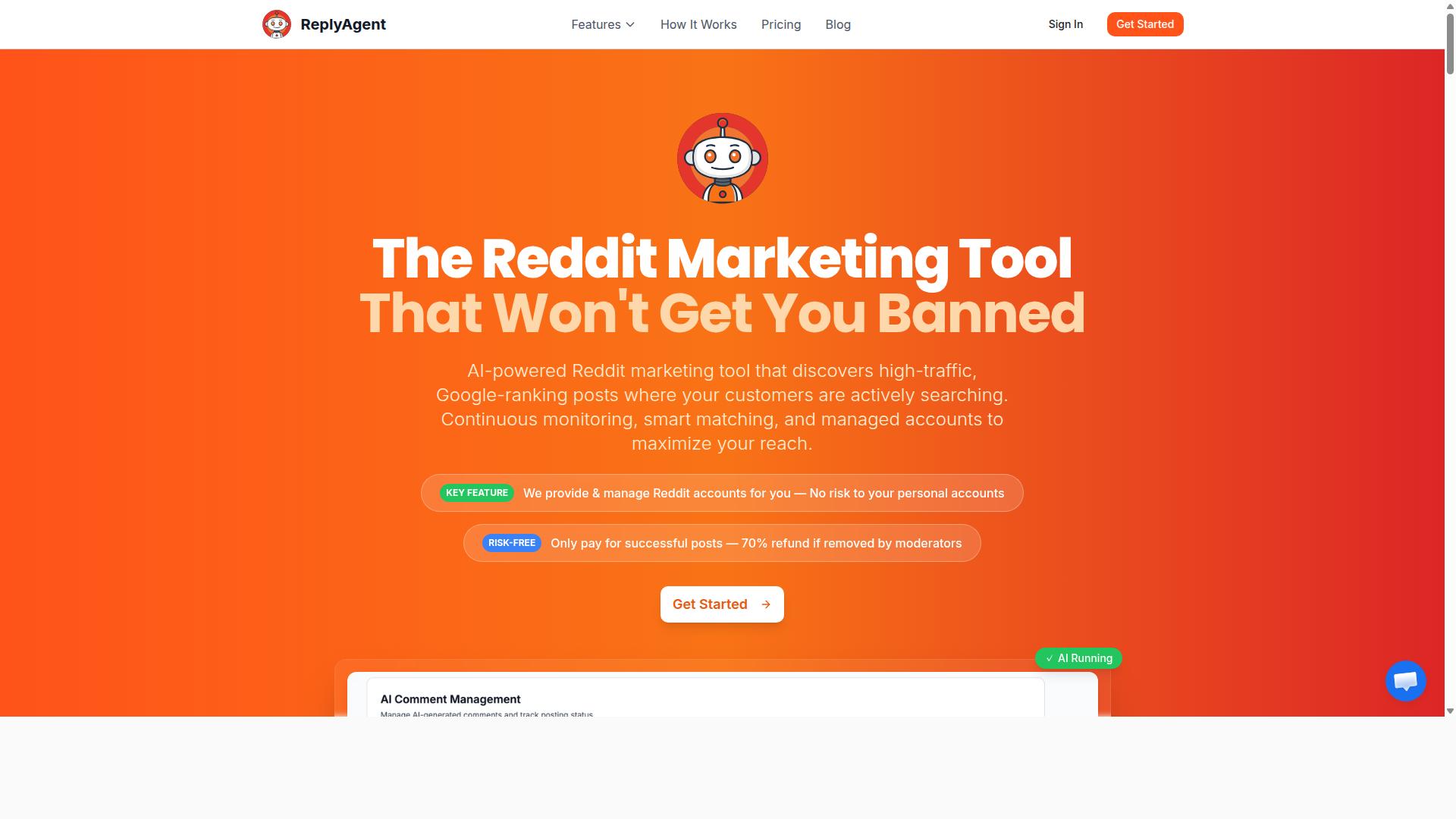 ReplyAgent.ai website